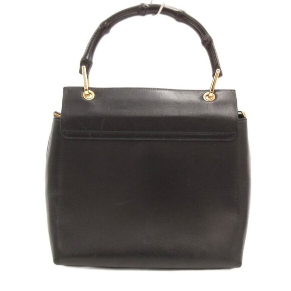 Gucci Handbag Leather Bamboo Black - Picture 2 of 8
